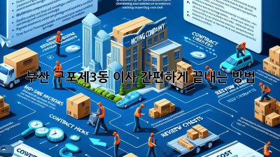부산 구포제3동 이사, 간편하게 끝내는 방법!